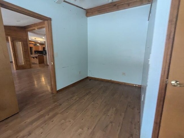 empty room featuring hardwood / wood-style floors