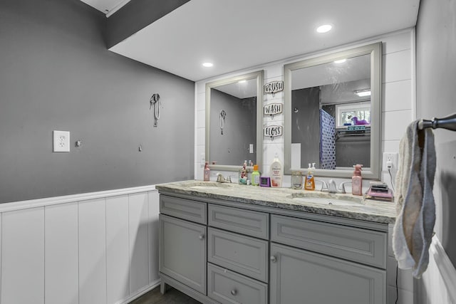 bathroom featuring vanity