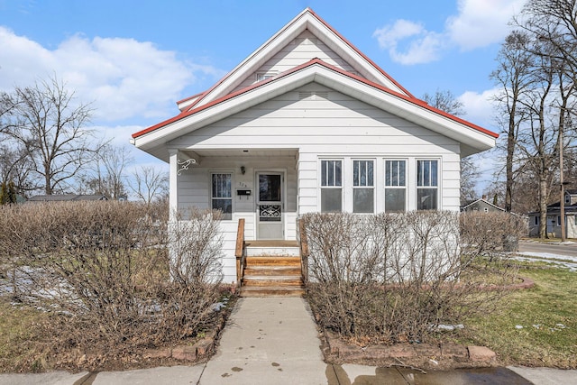 view of bungalow-style home