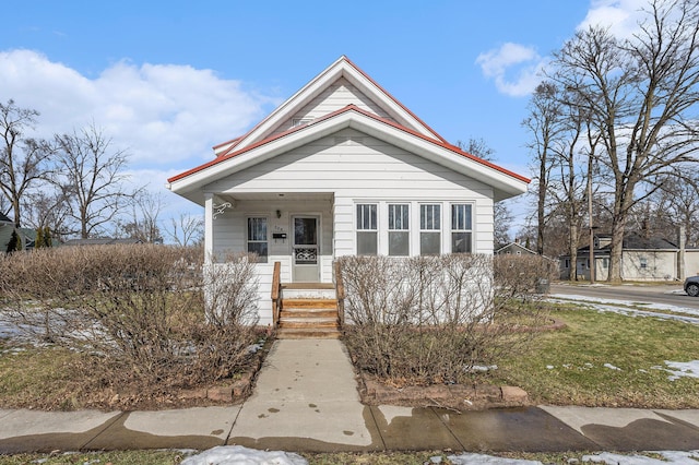 view of bungalow-style home