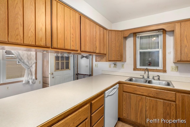 kitchen with dishwasher and sink