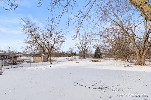 view of snowy yard