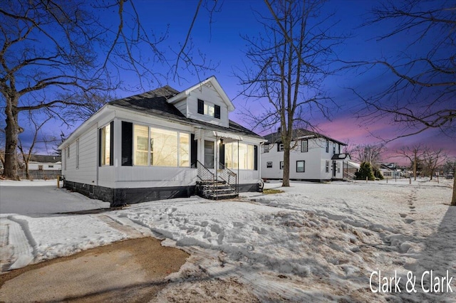 view of front of home