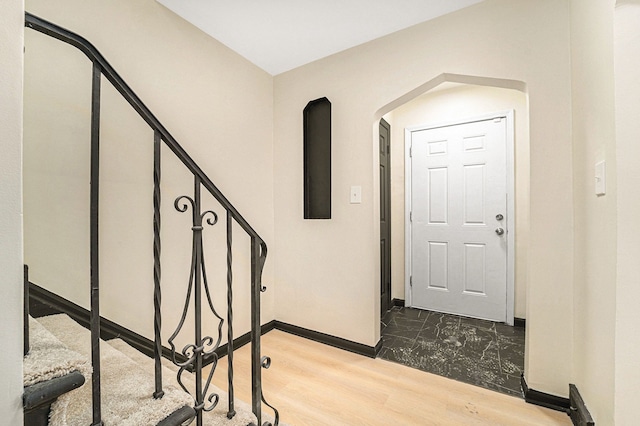 entrance foyer featuring hardwood / wood-style flooring