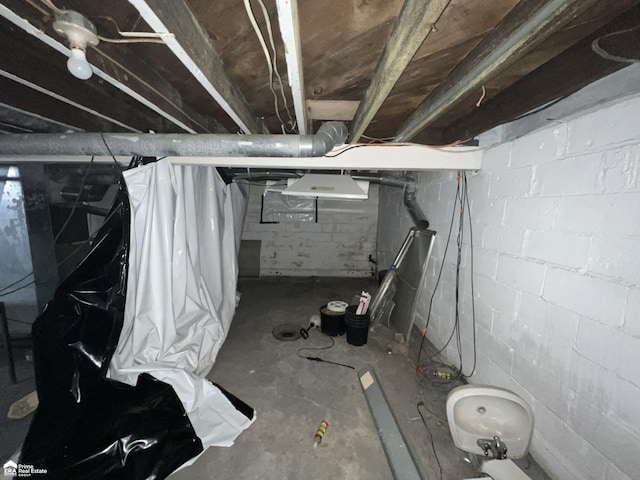 view of basement