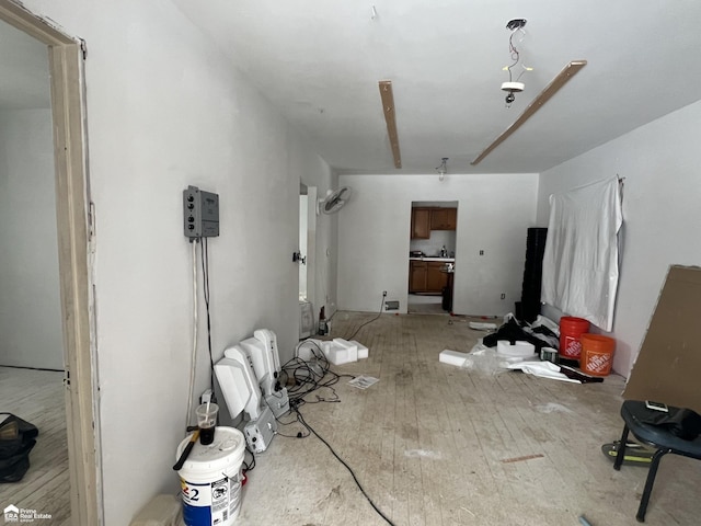 interior space with light wood-type flooring