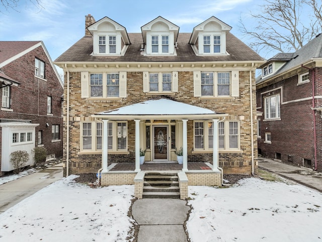 view of front of property with a porch