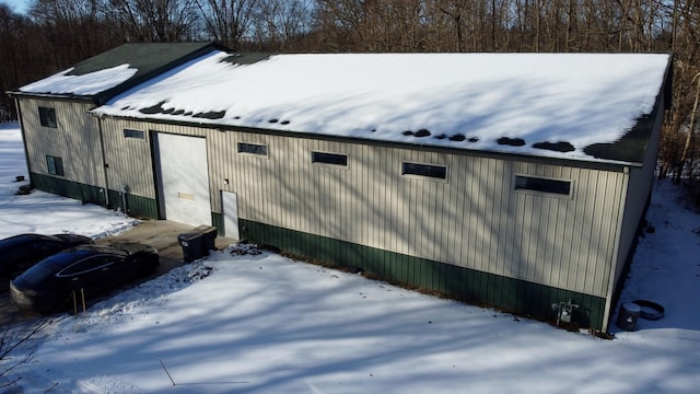 view of snowy exterior