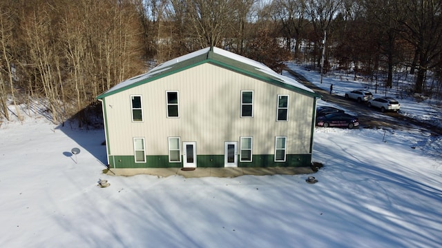 view of snowy exterior