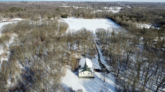 view of snowy aerial view