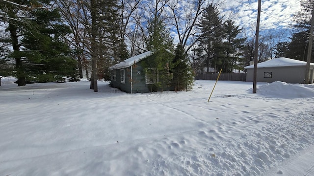 view of snowy yard