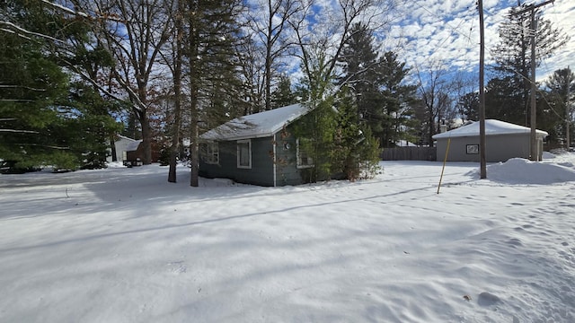 view of snowy yard