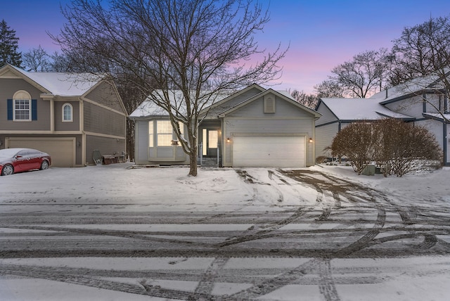 view of front of home featuring a garage