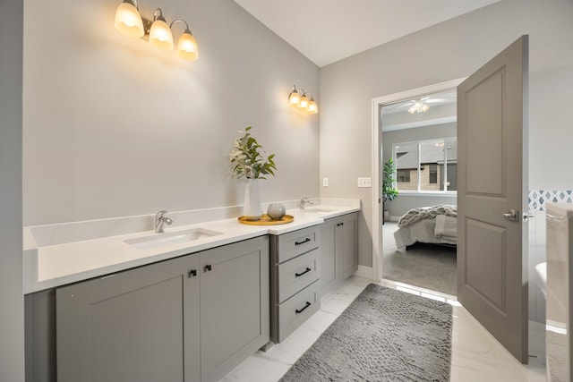 bathroom with vanity