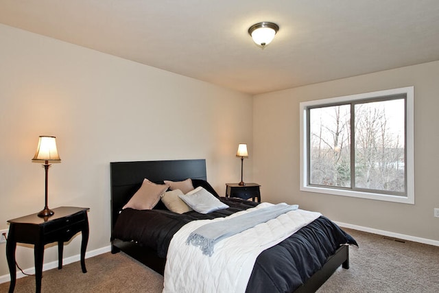 bedroom featuring carpet