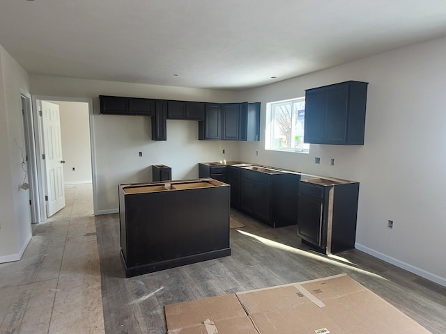 kitchen featuring wood-type flooring