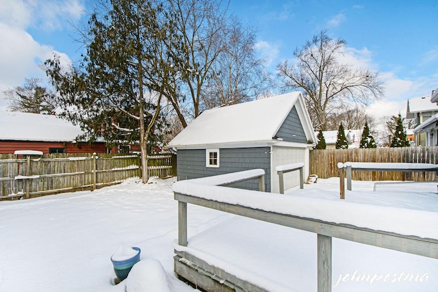 exterior space with an outdoor structure