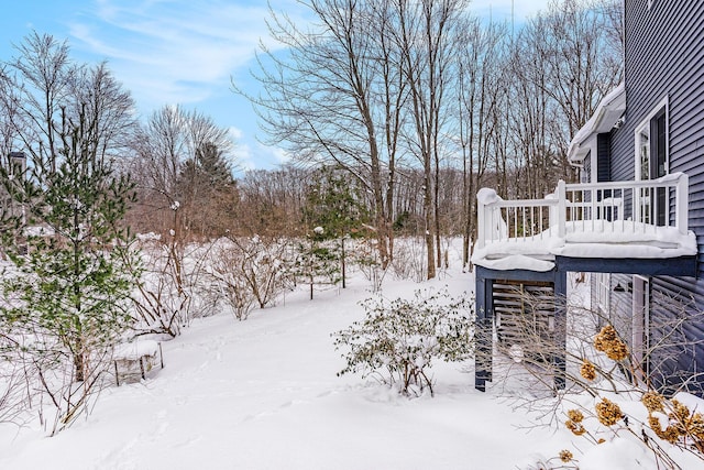 view of snowy yard