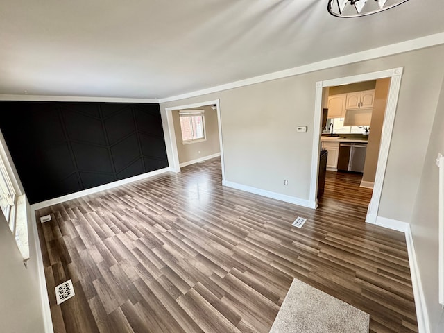 spare room with light wood-type flooring