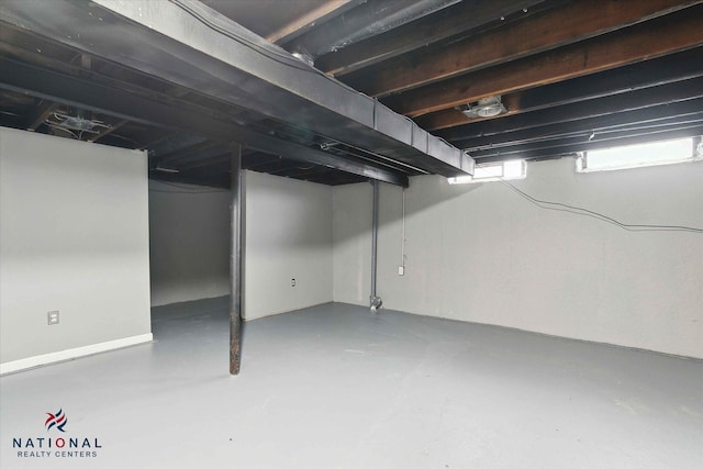 view of basement