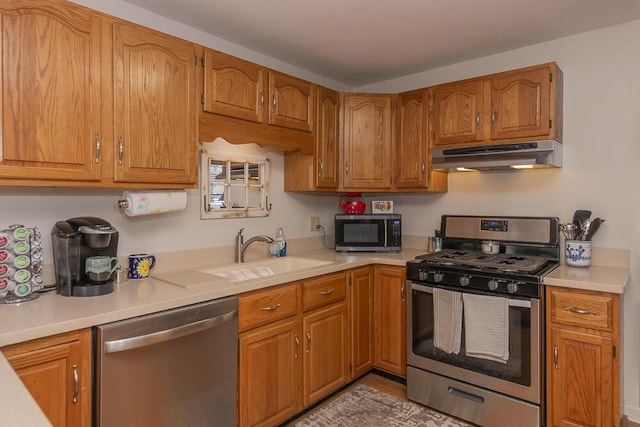 kitchen featuring sink and appliances with stainless steel finishes