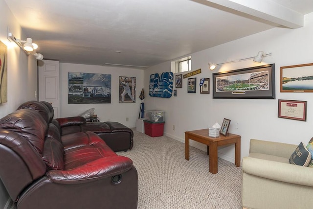 view of carpeted living room