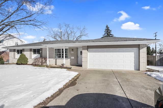 ranch-style home with a garage