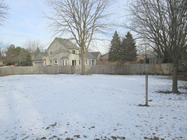 view of snowy yard