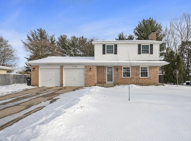 view of property with a garage