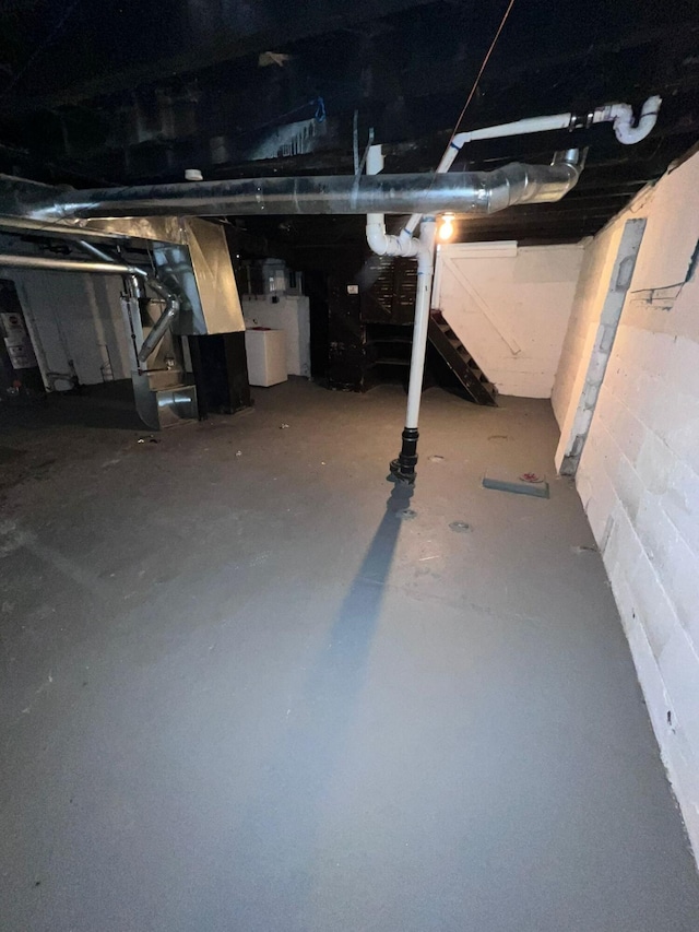 view of basement