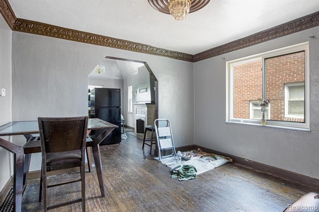 dining room featuring dark hardwood / wood-style floors