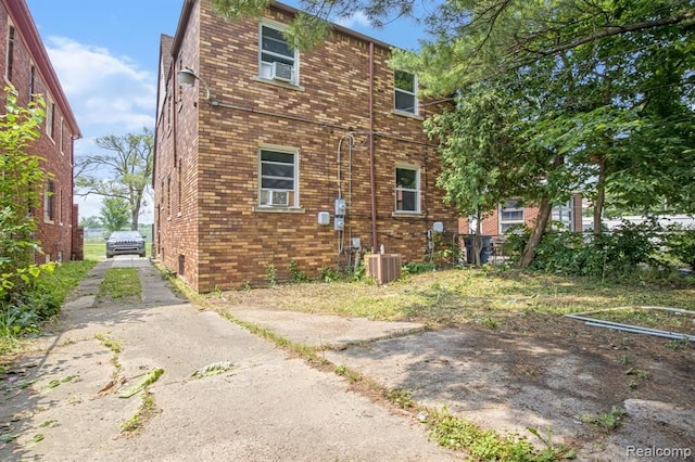 view of home's exterior featuring central AC unit