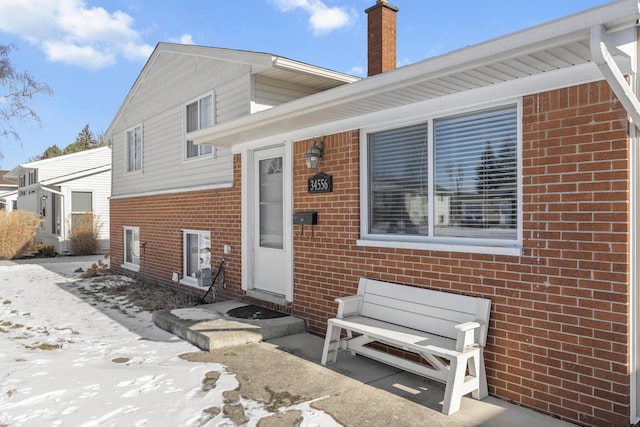 view of split level home