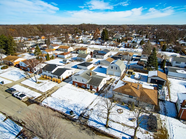 view of snowy aerial view