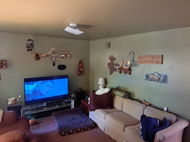 view of carpeted living room