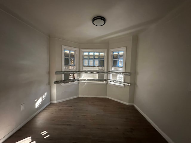 kitchen with dark hardwood / wood-style floors