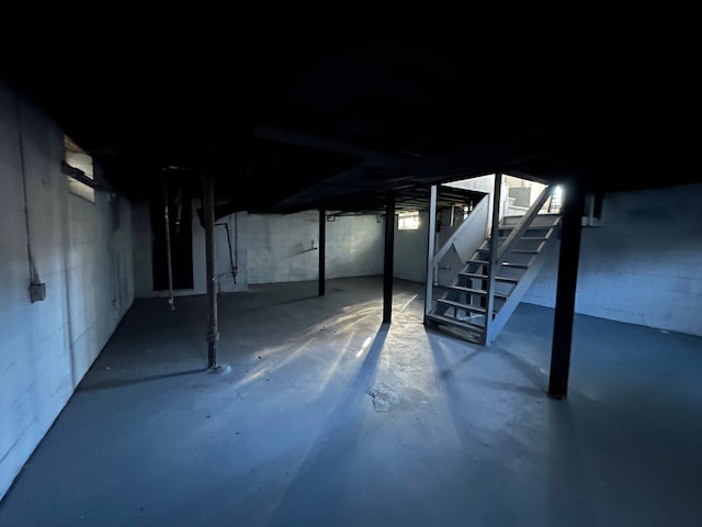 view of basement