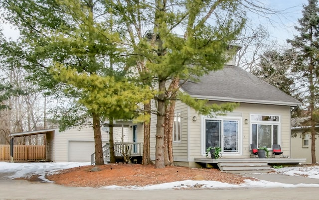 view of front of home featuring a garage