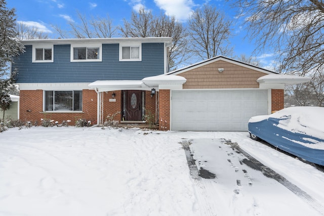 view of property with a garage