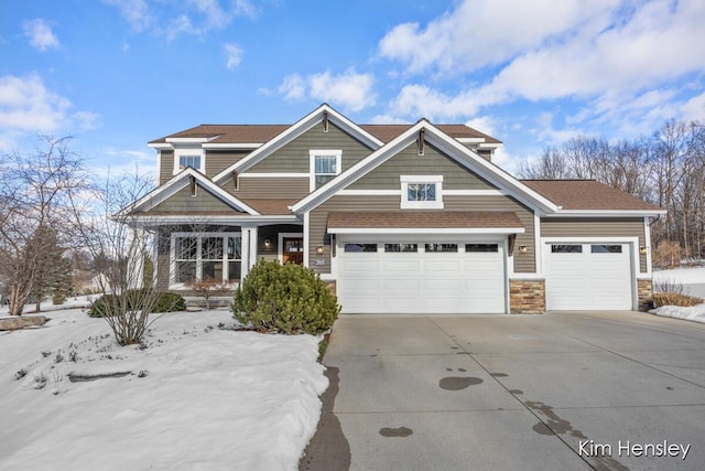 craftsman-style home with a garage