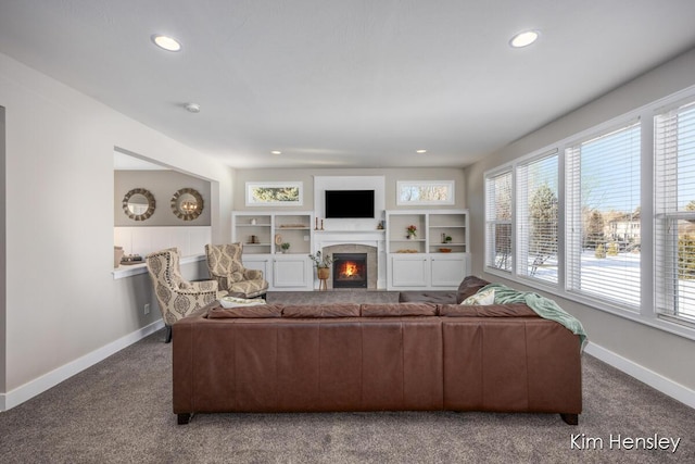 view of carpeted living room