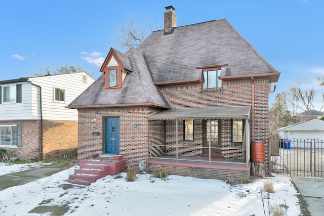 view of front of home featuring a porch