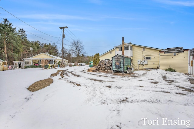 view of snowy yard