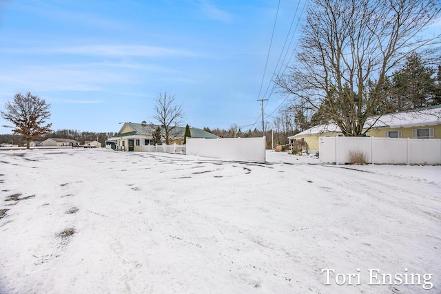view of snowy yard