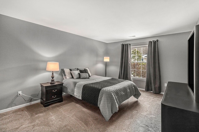 view of carpeted bedroom