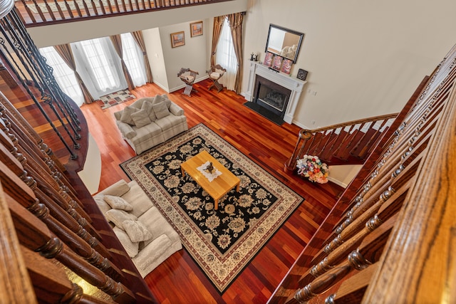 living room featuring hardwood / wood-style floors