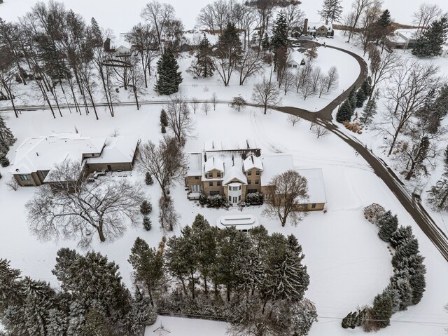 view of snowy aerial view