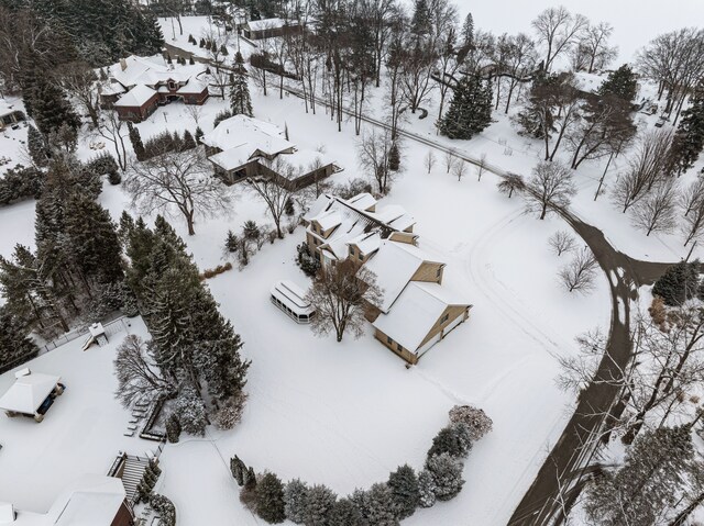 view of snowy aerial view