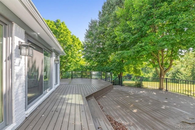 view of wooden deck