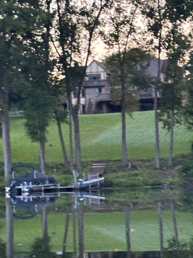 view of community with a lawn